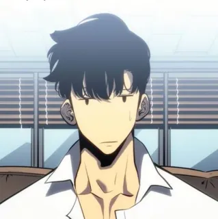 🕳 78793e23 Sung Jinwoo Solo Leveling Anime, Solo Leveling, Sung Jinwoo, Manhwa, Personaje telegram sticker