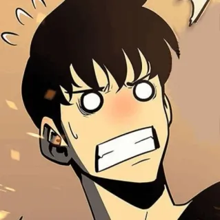 🕳 90930afc Anime, Enojado, Impactado, Hombre, Dibujo animado telegram sticker