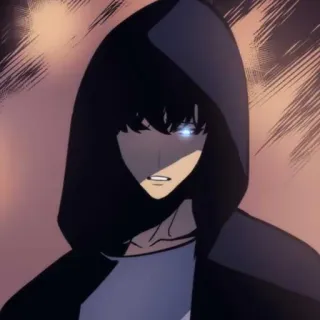 🗝 edf113d7 Anime, Manga, Personaje, Capucha, Sung Jinwoo, Solo Leveling telegram sticker