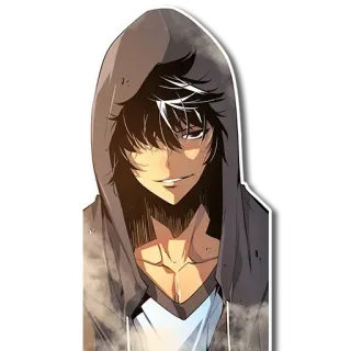 ♾ 0a9070cb anime, manga, hoodie, character, male telegram sticker