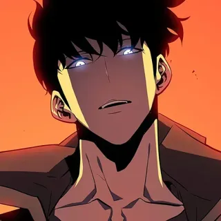 ♾ 841bc68d anime, man, glow, sung jin-woo, solo leveling telegram sticker