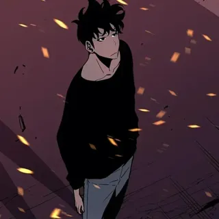 ♾ a1efa950 Sung Jinwoo Solo Leveling anime, manhwa, hunter, dark telegram sticker