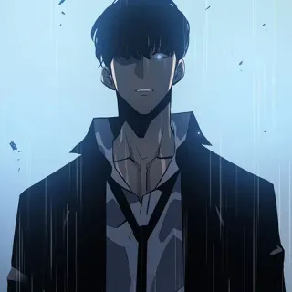 👿 ef0dda59 Sung Jinwoo Solo Leveling anime, sung jinwoo, solo leveling, manhwa, dark, character telegram sticker
