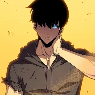 ✨ ebe5426e Sung Jinwoo Solo Leveling Аниме, Манхва, Сон Джин Ву, Главный герой, Персонаж аниме telegram sticker