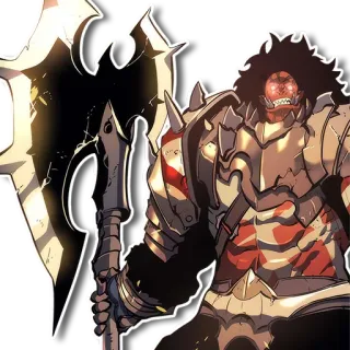 😡 0f048dee armor, monster, fantasy, warrior, axe telegram sticker