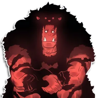 🤨 5e6836a5 monster, orc, fantasy, creature, demon telegram sticker