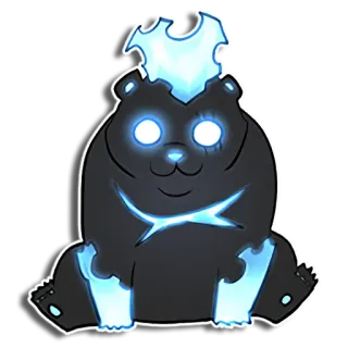 😵 b14d301c animal, bear, cute, glowing, blue telegram sticker