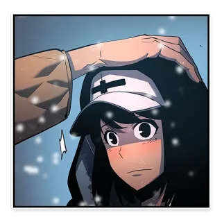 😳 96c48463 anime, nurse, head pat, compassion telegram sticker