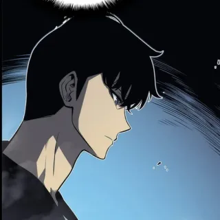 π· fc618668 Sung Jinwoo Solo Leveling anime, manhwa, hunter, serious, dark whatsapp sticker