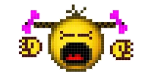 😡 e18ae400 怒り, 絵文字, 狂った, ドット絵, 叫び telegram sticker