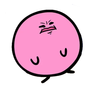 😤 8c8210b1 Kirby ピンク, 怒り, 任天堂, キャラクター, ビデオゲーム telegram sticker