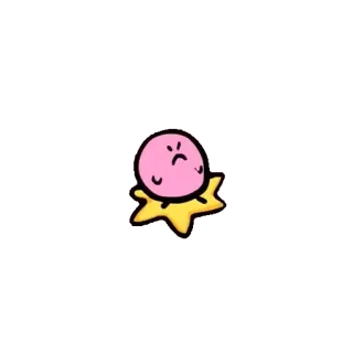 😠 b68eebbe Kirby カービィ, ビデオゲーム, かわいい, ピンク, 星 telegram sticker