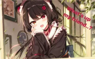 🙃 111ca3c8 What's up my friend...? Anime Mädchen, Cartoon, Süß, Freund, Gruß telegram sticker