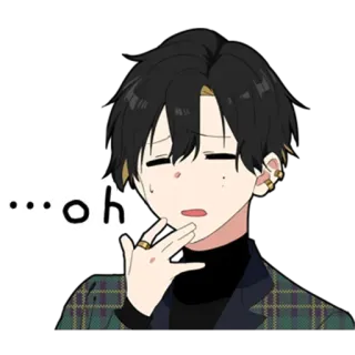 😥 47c143d8 … oh Anime, Manga, Junge, Charakter, Ausdruck, Nachdenklich telegram sticker