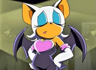 ๐คช 74d85d5d Rouge the Bat rouge, bat, sonic, character, anime, cartoon telegram sticker