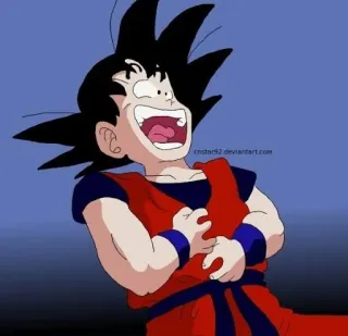 🤣 26caf8f8 Goku Dragon Ball Аниме, Драгон Болл, Гоку, Мультфильм telegram sticker