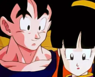 👩‍❤️‍👩 a1d6e873 Goku Dragon Ball Z Аниме, Dragon Ball Z, Гоку, Чи-Чи, Мультфильм, Анимация telegram sticker