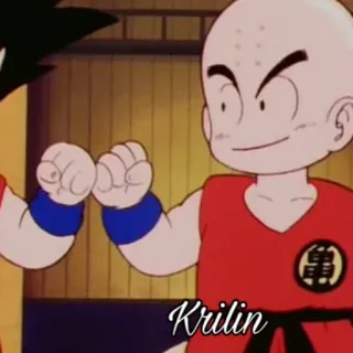 🤝 f081e5c9 Krilin dragon ball, аниме, мультфильм, персонаж, криллин telegram sticker