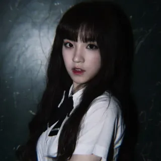 ⚔ d1c7b2c6 meisje, tiener, portret, vrouw, aziatisch, schooluniform telegram sticker