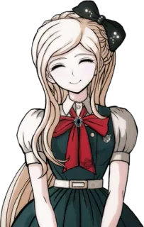😊 b59a5dc1 Sonia Nevermind Danganronpa Anime, Pirang, Pita, Senyum, Karakter telegram sticker