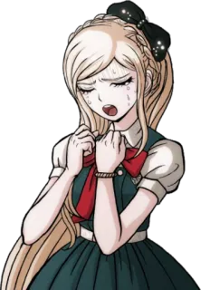 😭 cc02f27c Sonia Nevermind Danganronpa Anime, Sedih, Menangis, Gadis, Pirang, Air mata telegram sticker