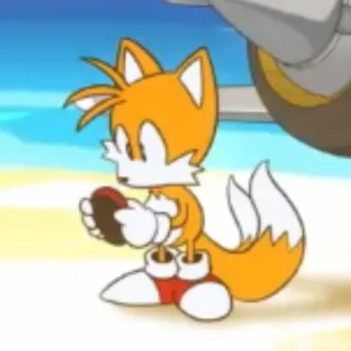 🦊 28e1abe3 Tails videojuego, personaje, sonic, zorro telegram sticker