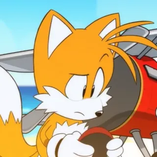 🦊 f83f2309 Tails Tails, Sonic the Hedgehog, Personaje de dibujos animados, Personaje de videojuego, Zorro telegram sticker