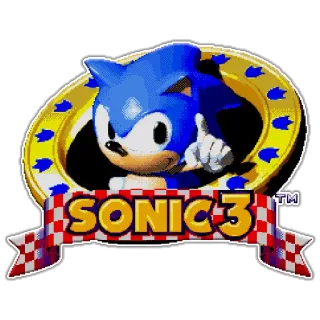 Sonic from Sonic 3 stickers telegram stickers