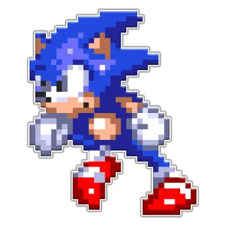 😜 d0551235 Sonic the Hedgehog sonic, hedgehog, sega, game, pixel art, video game character whatsapp sticker