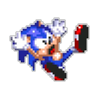 💩 efaa611d Sonic the Hedgehog video game, sonic, hedgehog, blue, pixel art whatsapp sticker