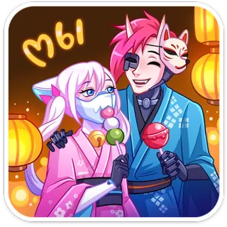 Сонна и Рюдзи • @TgSticker telegram stickers