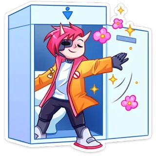 🚽 b339bd24 adesivo, cartone animato, toilette, wc, carino, personaggio, fantasia telegram sticker