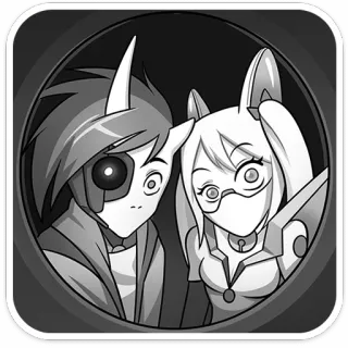 ⭐ b7ce1530 Cartoni animati, Anime, Personaggi, Futuristici, Robotici, Cyberpunk telegram sticker