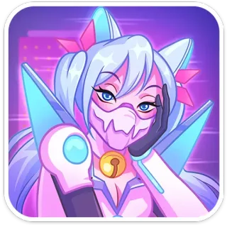 😏 63505629 Anime, Nekomimi, Rose, Mignon, Art numérique whatsapp sticker