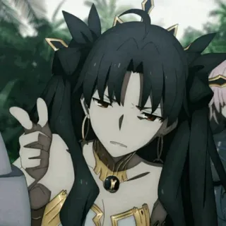 🤢 66885e9b Anime, Wanita, Kuncir dua, Gestur, Karakter whatsapp sticker