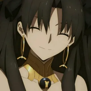 😊 cfbf89c0 anime, tersenyum, karakter, wanita, anting whatsapp sticker