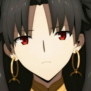 😐 e1282591 Ishtar Fate/Grand Order Anime, Fate, Ishtar, Karakter, Gadis, Wanita, mata merah whatsapp sticker