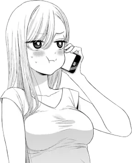 😤 bb16fa7f Mangá, Anime, Garota, Chamada, Telefone, Expressão, Personagem whatsapp sticker