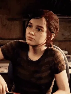 🤷 bf2701fa Ellie Williams The Last of Us Видеоигра, Персонаж, Женщина, Серьезный, tlou telegram sticker
