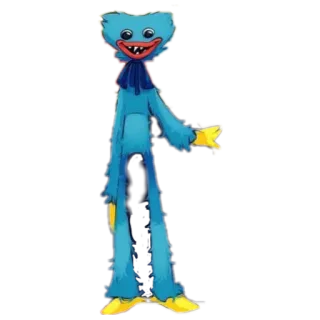 😘 33856b7c Huggy Wuggy Poppy Playtime 抱抱龙, Poppy Playtime, 怪物, 蓝色, 恐怖, 惊悚 telegram sticker