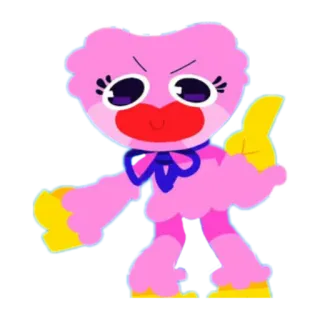 😲 62ed017c Huggy Wuggy 卡通, 角色, Huggy Wuggy, 中指 telegram sticker