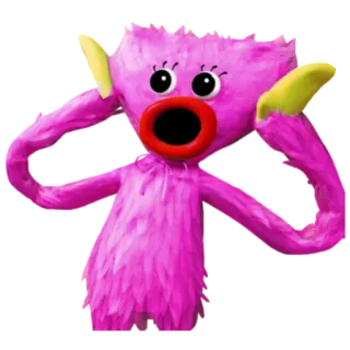 😃 6dc4b339 Huggy Wuggy Poppy Playtime 抱抱怪, Poppy Playtime, 电子游戏, 恐怖, 怪物, 粉色, 卡通, 角色 telegram sticker