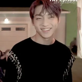 🎐 f68413b0 TXT EPISODE TXT, KPOP, エピソード, 笑顔, 男の子, 紫髪 whatsapp sticker