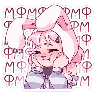 ☺️ 487b142d MФMФMФMФ Anime, Kawaii, Kelinci, Bunnies, Imut, Manga telegram sticker