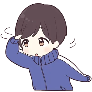 🕵️ ffe7f671 Anime, Chico, Lindo, Saludo, Dibujo animado, Personaje telegram sticker