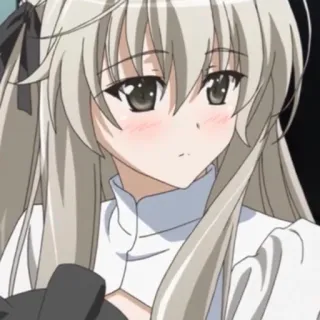 🐇 248c4e1e ragazza anime, carino, manga, anime, arrossire, capelli grigi telegram sticker