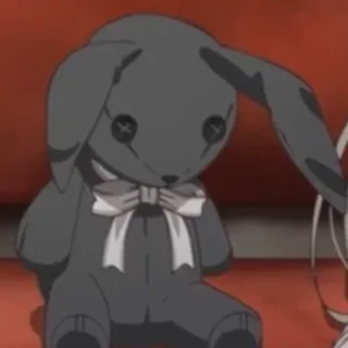 🩺 6c7e49ff peluche, coniglio, coniglietto, giocattolo, bambola, grigio telegram sticker