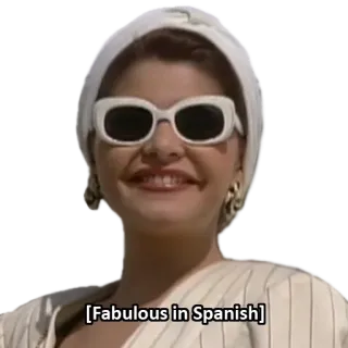 ๐ 005ca1e3 Fabulous in Spanish sunglasses, woman, fabulous, glamorous, style telegram sticker