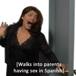 ๐ฑ 43d17265 Walks into parents having sex in Spanish shocked, surprise, parents, sex, embarrassed, spanish telegram sticker