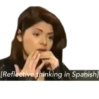 ๐ค b493202e Reflective thinking in Spanish thinking, reflection, spanish, language telegram sticker